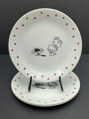 Corelle Hello Kitty Very Delicious Salad Plates Corning Hello Kitty Lunch Plates